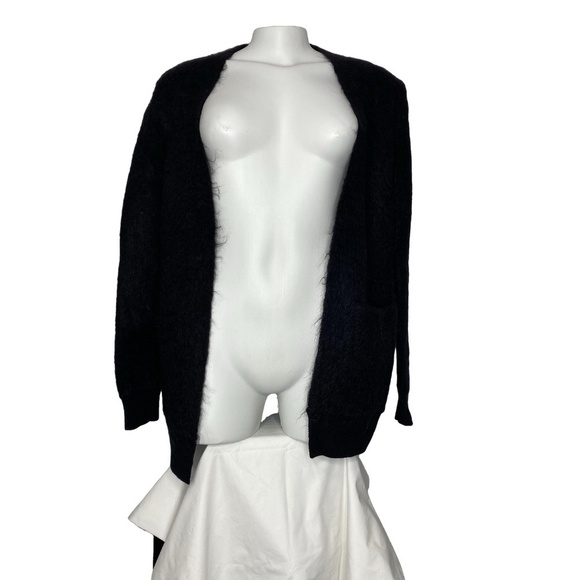 NWOT TALULA x ARITZIA Mohair Merino Wool Blend Black Open Pocket Cardigan XXS - Picture 12 of 16